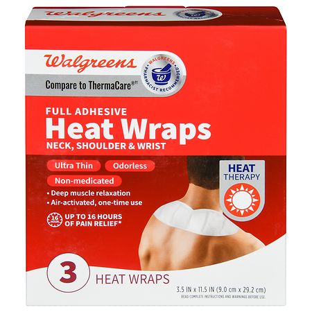 Walgreens Full Adhesive Heat Wraps Neck, Shoulder & Wrist