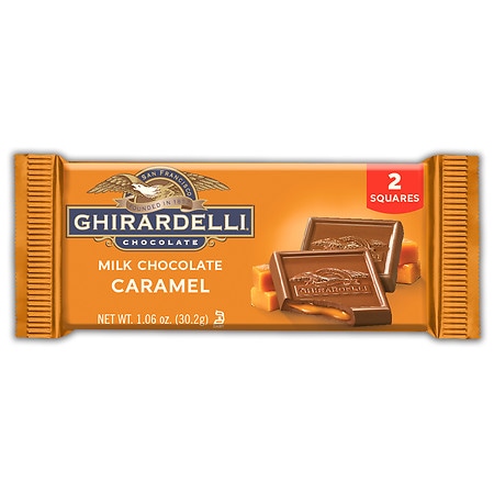 Ghirardelli 2-Square Bar Milk Chocolate with Caramel | Walgreens