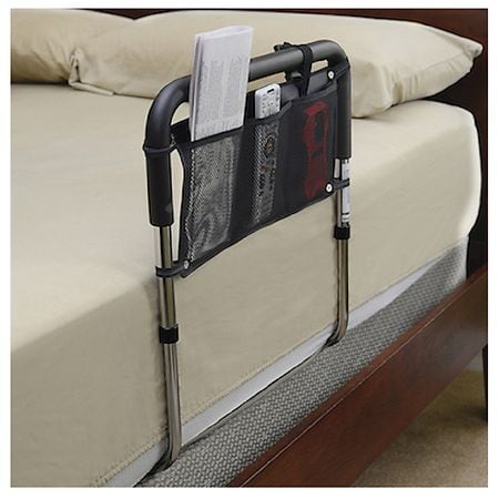 Endurance HD Height Adjustable Hand Bed Rail for Home Beds with Pouch