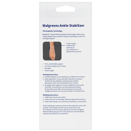 Walgreens Ankle Stabilizer with MySplint Custom Fit Technology