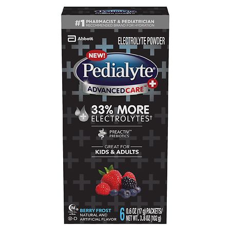 Pedialyte AdvancedCare Plus Electrolyte Powder Berry Frost