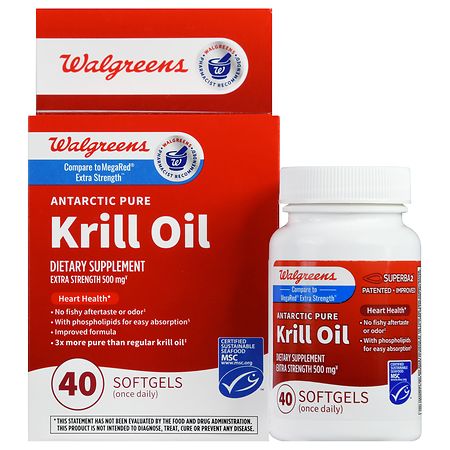 Walgreens Extra Strength Antarctic Pure Krill Oil 500 mg Softgels