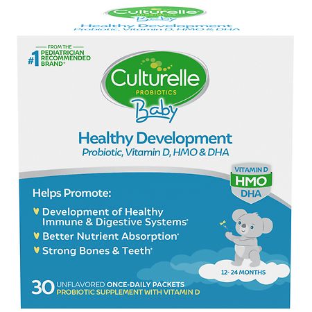 Culturelle Healthy Development Probiotic, Vitamin D, HMO & DHA, Babies & Kids Ages 1+