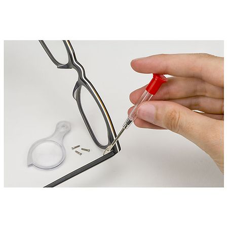 SkyAuks Eyeglass Repair Kit, Eye Glasses Screw Kit, Small Precision Eyeglass Screwdriver Set, Eye Glass Screws Assortment and Silicone Nose Pads for Glasses