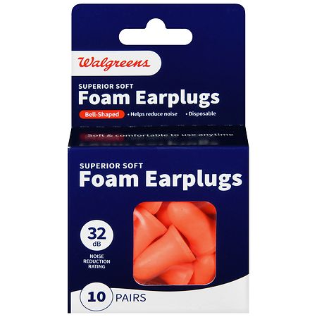 Walgreens Superior Soft Foam Earplugs Orange
