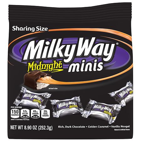 Milky Way Minis Size Midnight Dark Chocolate Candy Bars