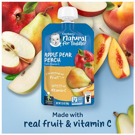 Gerber Toddler Foods Pouch Apple Pear Peach Walgreens