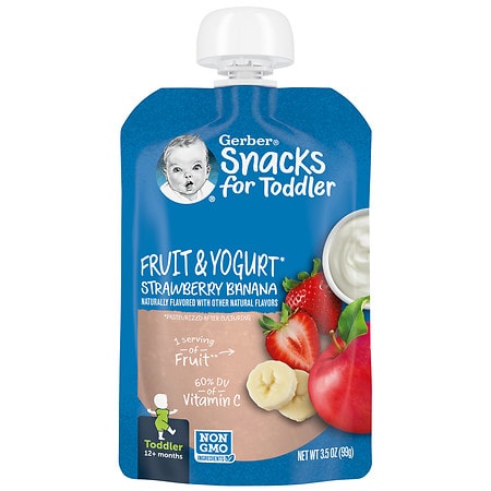 Gerber Snacks for Toddler Fruit & Yogurt Strawberry Banana