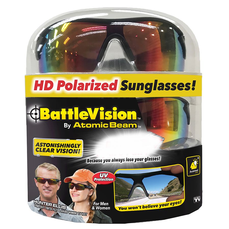 As Seen on TV Battle Vision Polarized Sunglasses 2 Pack by Atomic Beam, NFM