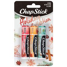 Chapstick Seasonal Flavored Lip Balm Tubes Cinnamon, Caramel Crme 