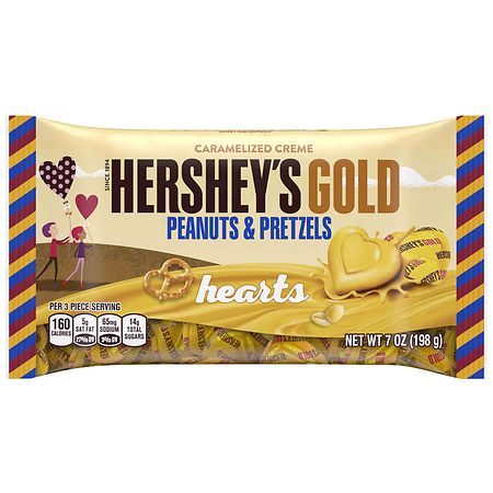 HERSHEY'S Gold Valentine's Hearts - 7.0 oz