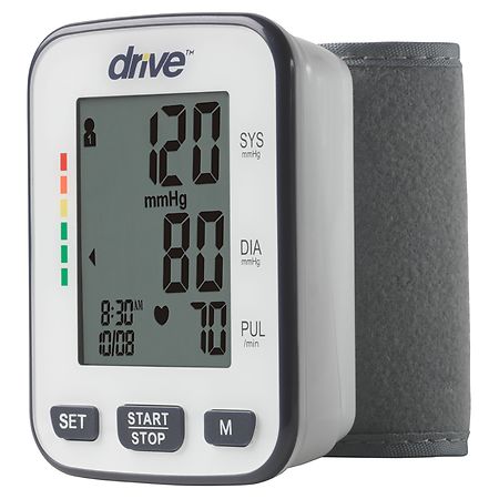 Drive Medical Automatic Deluxe Blood Pressure Monitor, Wrist White