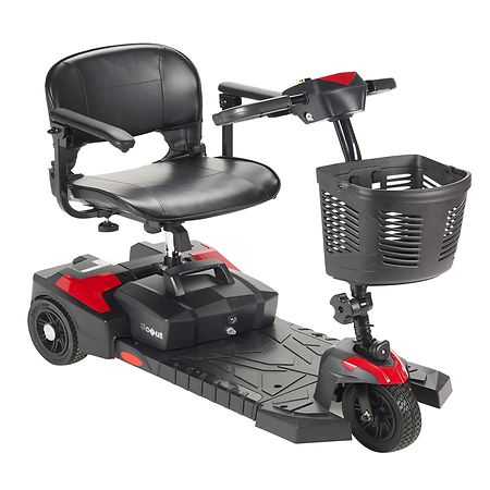 Drive Medical Scout Compact Travel Power Scooter 16.5 Inch Seat Red
