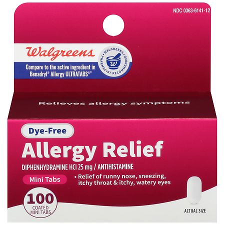 Walgreens Allergy Relief Coated Mini Tabs Dye-Free