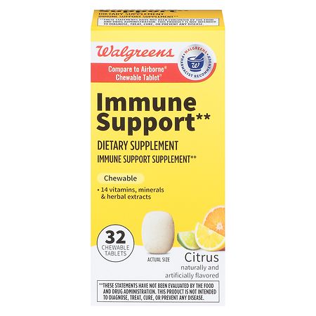Walgreens Immune Support Supplement Chewable Tablets