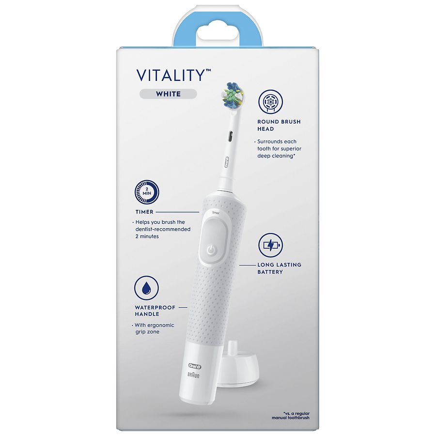 Oral-B FlossAction Electric Rechargeable Toothbrush White | Walgreens