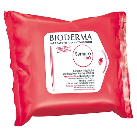 BIODERMA Sensibio H2O Cleansing and Makeup Remover Wipes for Sensitive Skin