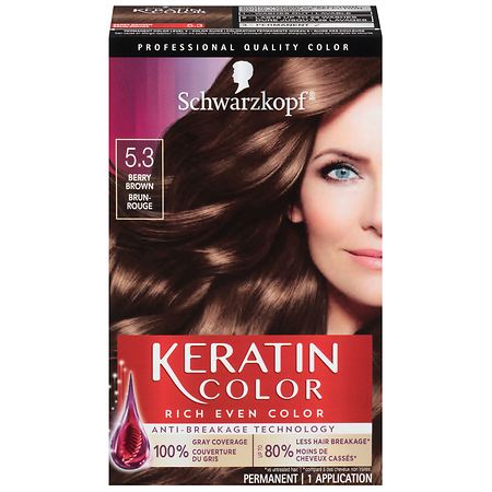 Schwarzkopf Keratin Color Permanent Hair Color Cream 5.3 Berry Brown