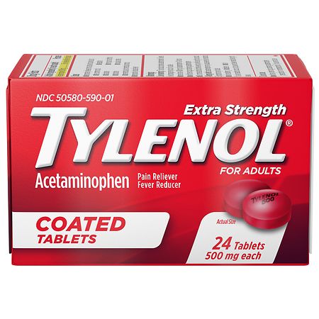 UPC 300450499257 product image for TYLENOL Coated Tablets With Acetaminophen 500mg - 24.0 ea | upcitemdb.com