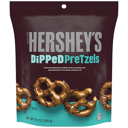 Hershey's Covered Dipped Pretzels, Bag Milk and Dark Chocolate