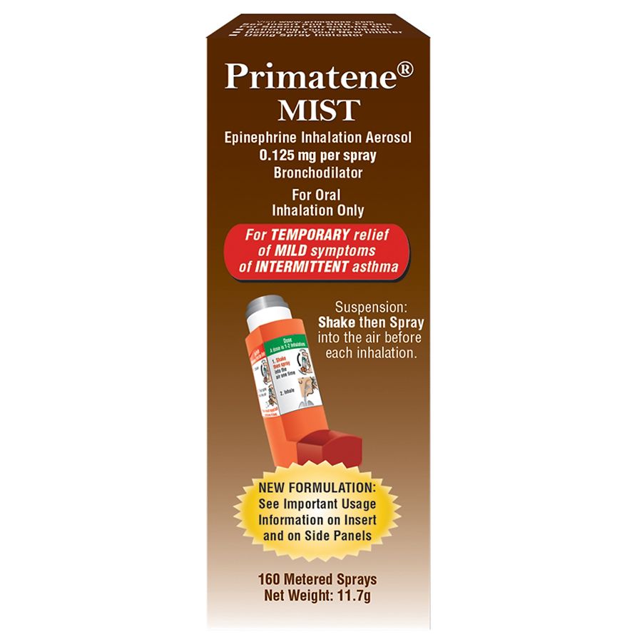  Primatene Mist Epinephrine Inhalation Aerosol - 11.7 g : Health  & Household