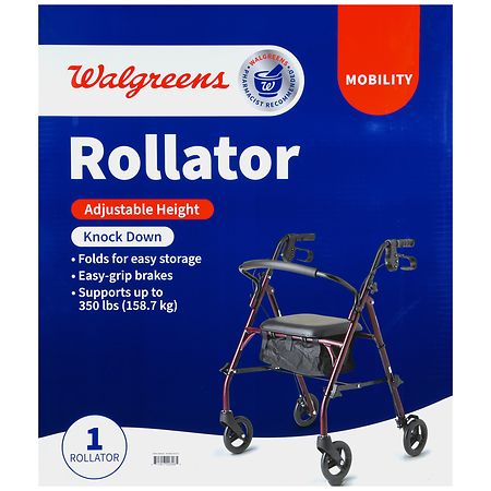 Walgreens Rollator, Burgundy