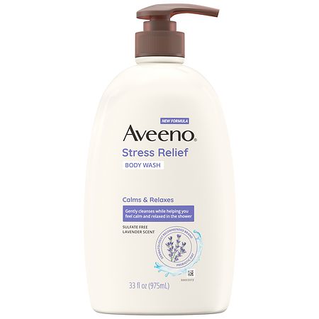 Aveeno Stress Relief Relaxing Oat Body Wash Lavender Chamomile Ylang Ylang