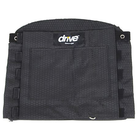 Drive Medical Adjustable Tension Back Cushion for 16"-21" Wheelchairs Black