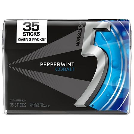 5 Sugarfree Gum, Peppermint Cobalt, 3 Pack 3 ea