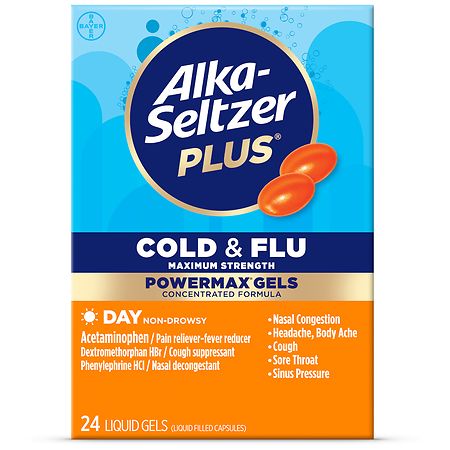 Alka-Seltzer Plus Maximum Strength Cold & Flu PowerMax Gels Day