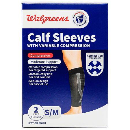 Walgreens Calf Sleeves with Variable Compression Small-Medium