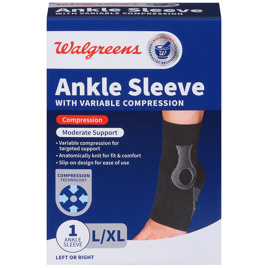 Walgreens Compression Sleeve Ankle Large / X Large Walgreens