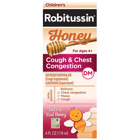 Children's Robitussin Cough & Congestion DM Day Liquid Syrup Real Honey