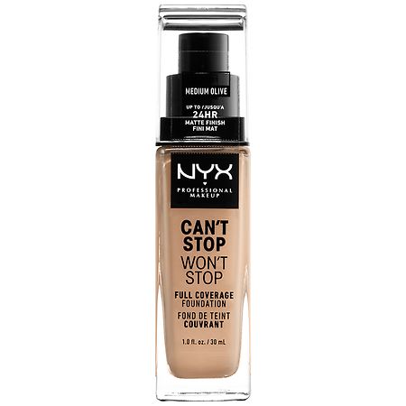 NYX Professional Makeup Can't Stop Won't Stop Full Coverage Foundation,  Medium Olive