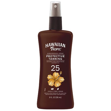 Hawaiian Tropic Protective Tanning Oil Spray Sunscreen SPF 25