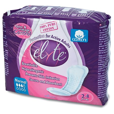 Elyte 100% Pure Cotton Bladder Control Pads-Sensitive Skin Safe Normal