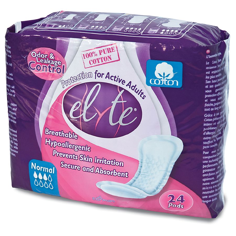 Elyte 100% Pure Cotton Bladder Control Pads-Sensitive Skin Safe