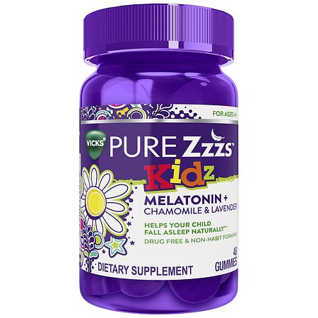 PURE Zzzs Kidz Melatonin + Chamomile & Lavender Sleep Aid Gummies