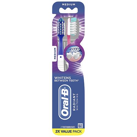 Oral-B Radiant Whitening Toothbrushes, Medium