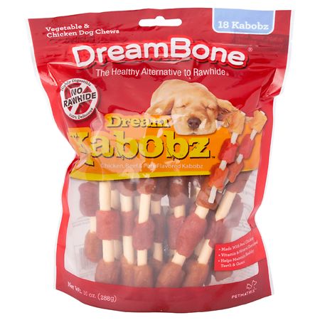 DreamBone Kabobz Rawhide Free Dog Chews Triple Meat