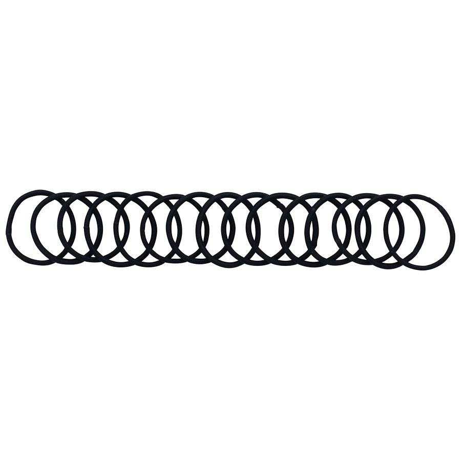 Scunci No-Damage Nylon Hair Elastics for Fine Hair Black