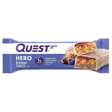 Quest Nutrition Hero Blueberry Cobbler Flavored Protein Bar Blueberry Cobbler