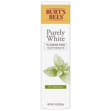 Burt's Bees Toothpaste, Fluoride-Free, Purely White, Zen Peppermint Mint