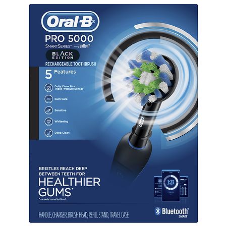 complexiteit bagage geschenk Oral-B Pro 5000 SmartSeries Electric Toothbrush with Bluetooth Connectivity  Black | Walgreens