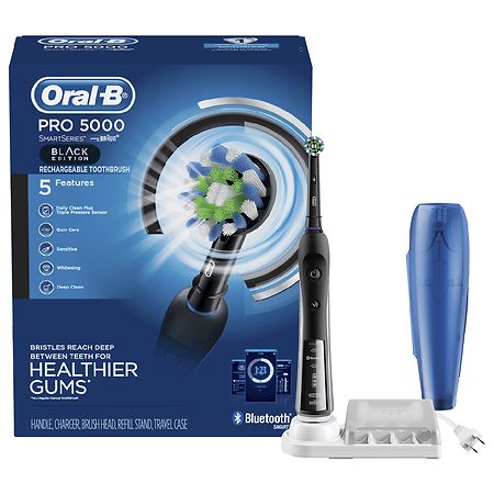 Kwik Bij naam wenkbrauw Oral-B Pro 5000 SmartSeries Electric Toothbrush with Bluetooth Connectivity  Black | Walgreens