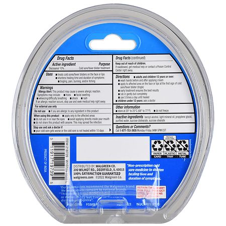 Walgreens Docosanol Cream, 10%