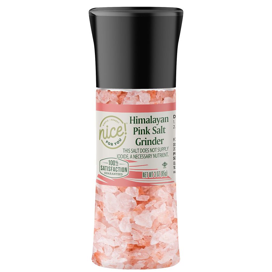 IOS Natural Pink Himalayan Salt with Grinder, 12.9 oz