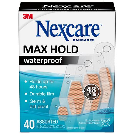 Nexcare Max Hold Waterproof Bandages Assorted