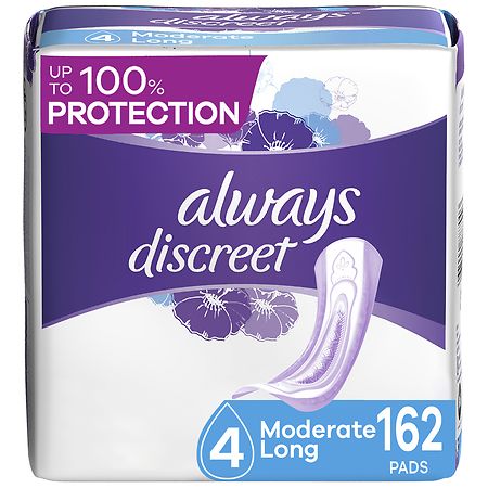 Always Discreet Adult Incontinence Pads 4 - Moderate Long