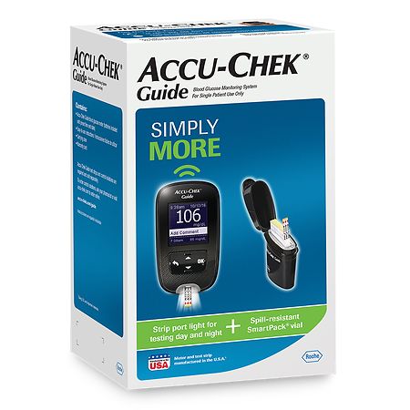 Accu-Chek Guide Glucose Monitor Kit for Diabetic Blood Sugar Testing: Guide  Meter, Softclix Lancing Device, and 10 Softclix Lancets